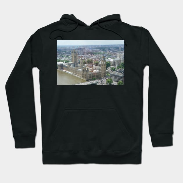 Palace of Westminster London Eye view Hoodie by fantastic-designs